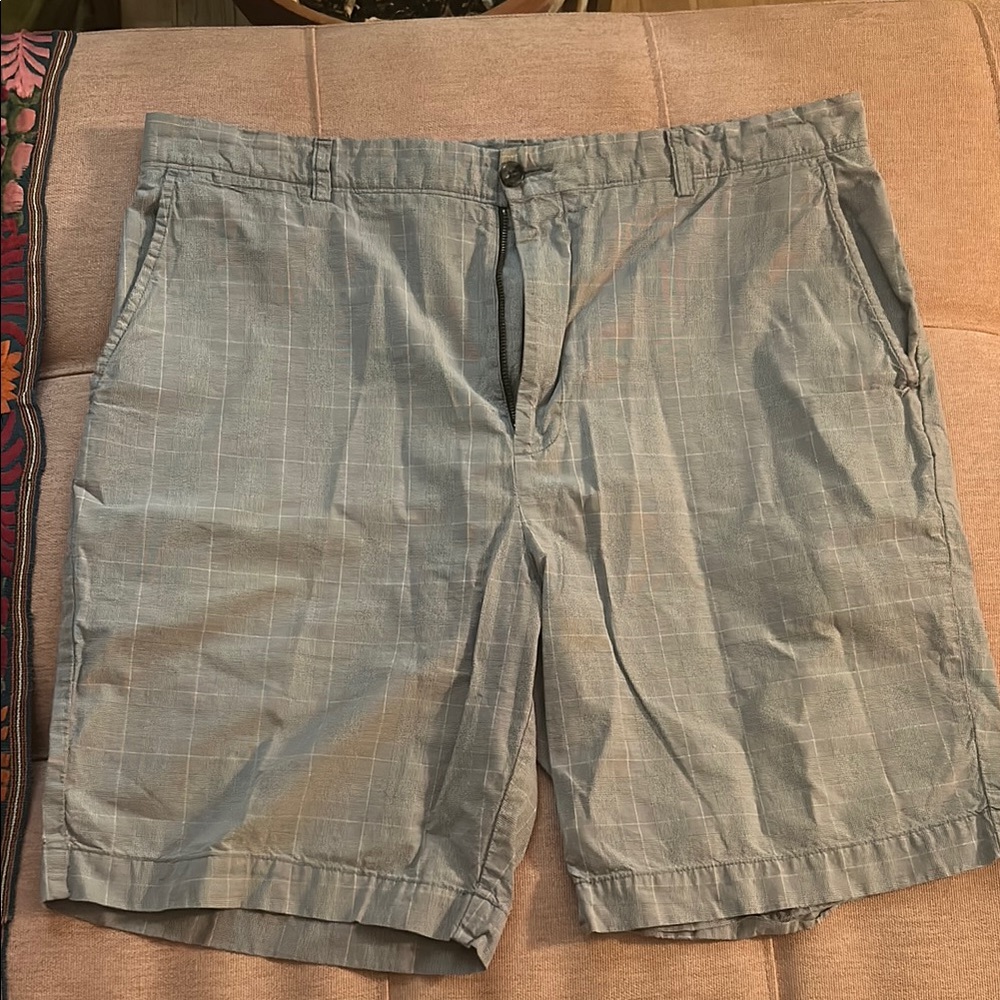 Johnston & Murphy Gray Flat Front Shorts
